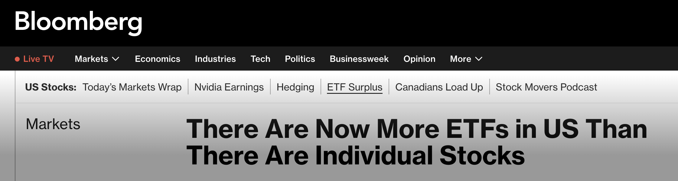 More ETFs than Stocks